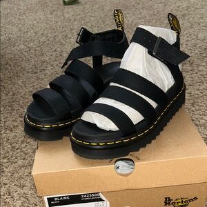 Dr. Martens Black Strappy Sandals